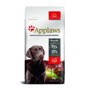 Applaws Natural, Complete and Grain Free Dry Dog Food for Adult and Large Breed Dogs, Chicken, 2 kg