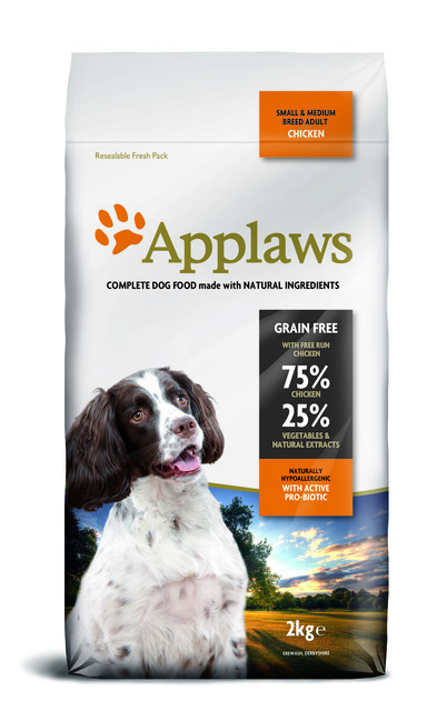 Applaws Natural Complete Dry Dog Food for Adult Small/Medium Breed Dogs, Chicken, 2 kg