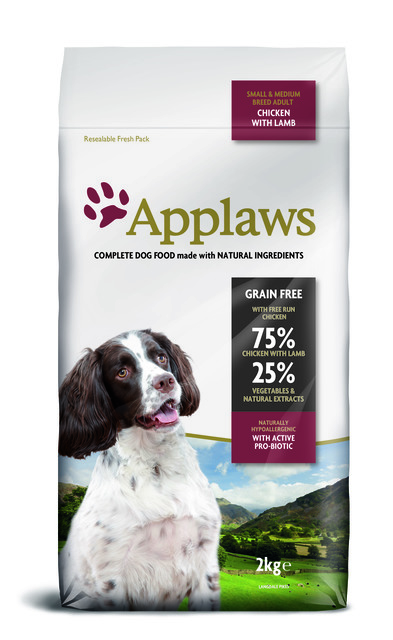 Applaws Complete and Grain Free Dry Dog Food, Small/Medium Breed Adult, Chicken with Lamb 2 kg