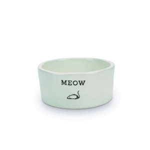 Beeztees kassi kauss meow keraamiline 11,5x4cm valge