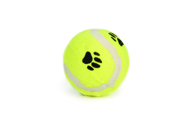 Beeztees tennisepall koertele käpamustriga 6,5 cm, kollane