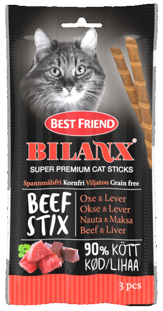 Best Friend Bilanx veisemaksapulgad kassidele 3 X 15 g