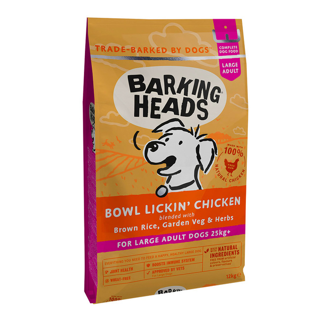 Barking Heads Bowl Lickin Chicken koeratoit, suur tõug 12 kg