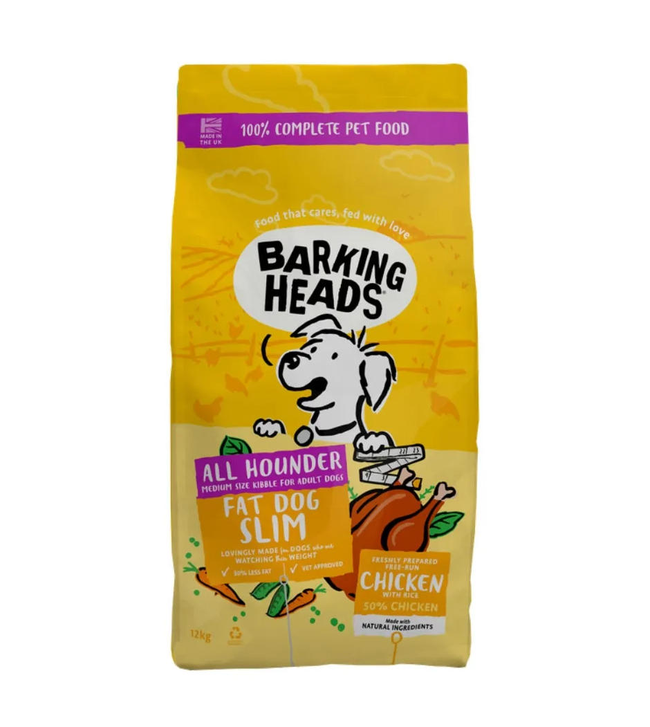 Barking Heads Low-Calorie Dry Dog Food - Fat Dog Slim, for Joint Health 12 kg