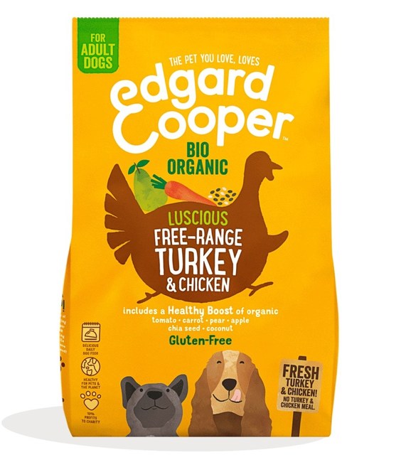 Edgard Cooper koera täissööt Free-Range kalkuni ja kanaga 700 g