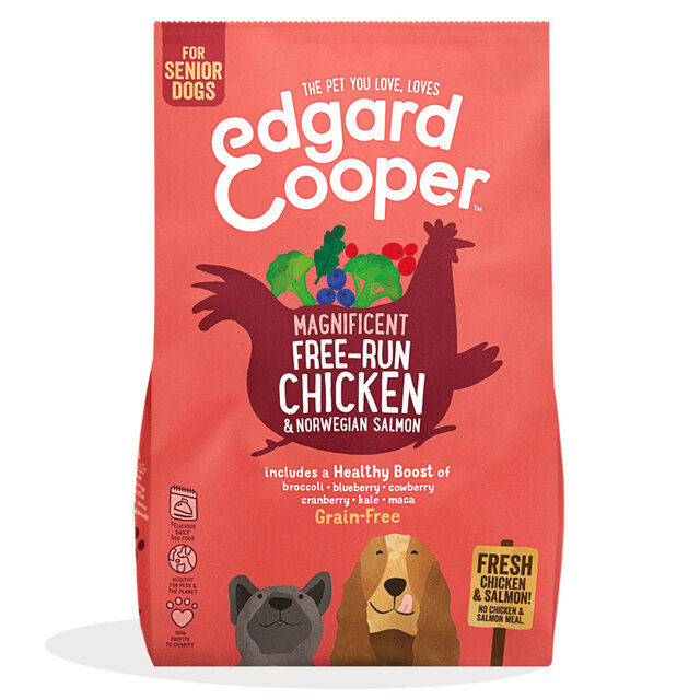 Edgard Cooper Senior, Fresh Free Run Chicken & Norwegian Salmon 2,5 kg