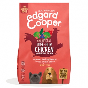 Edgard Cooper Senior, Fresh Free Run Chicken & Norwegian Salmon 2,5 kg