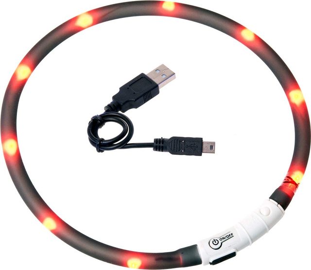 Flamingo kassi LED kaelarihm Visio USB 20-35 cm, must