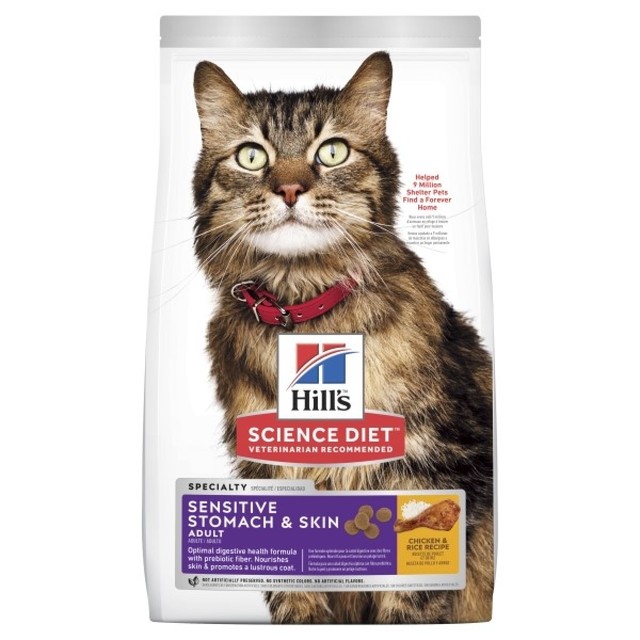 Hill's Science Plan Sensitive Stomach & Skin Adult Cat Food with Chicken  300g