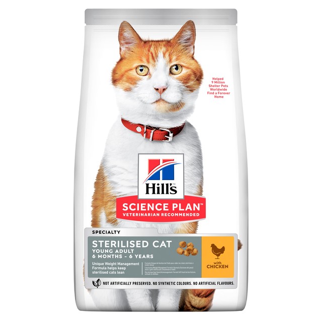 Hill's Science Plan Sterilised Young Adult Cat Food with Chicken 10kg