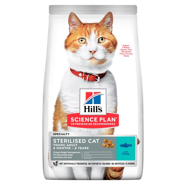 Hill's Science Plan Sterilised Young Adult Cat Food with Tuna 3kg