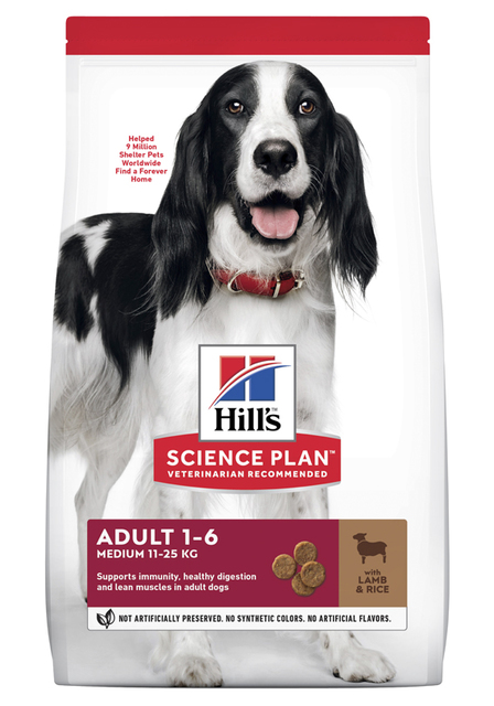 Hill's Science Plan Adult 1-6 Medium with Lamb & Rice 14kg