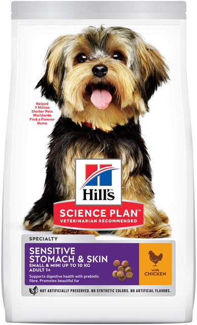 Hill’s Science Plan Adult 1+ Sensitive Stomach & Skin Small & Mini Chicken 1,5kg