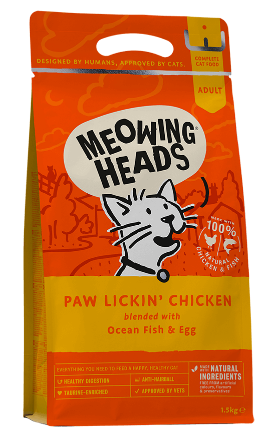 Meowing Heads Paw Lickin Chicken kassitoit 1, 5 kg