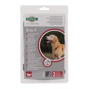 PetSafe 3 in 1™ traksid ja auto turvarihm L, must