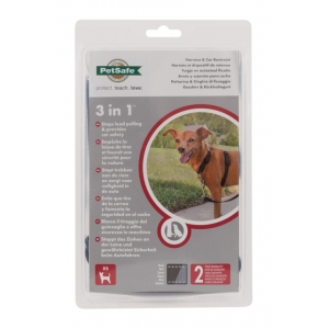 PetSafe 3 in 1™ traksid ja auto turvarihm XS, must