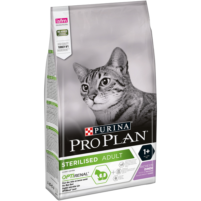 Purina PRO PLAN kassitoit STERELISED OPTIRENAL kalkunirikas, 1,5 kg.