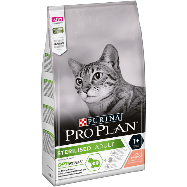 Purina PRO PLAN kassitoit STERILISED OPTIRENAL, lõherikas, 1,5kg