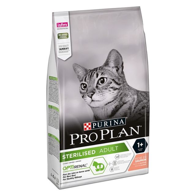 Purina PRO PLAN kassitoit STERILISED OPTIRENAL, lõherikas, 10 kg