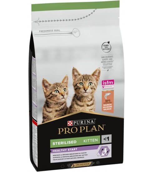 Purina PRO PLAN STERELISED KITTEN kassipoja toit lõhega, 1,5 kg
