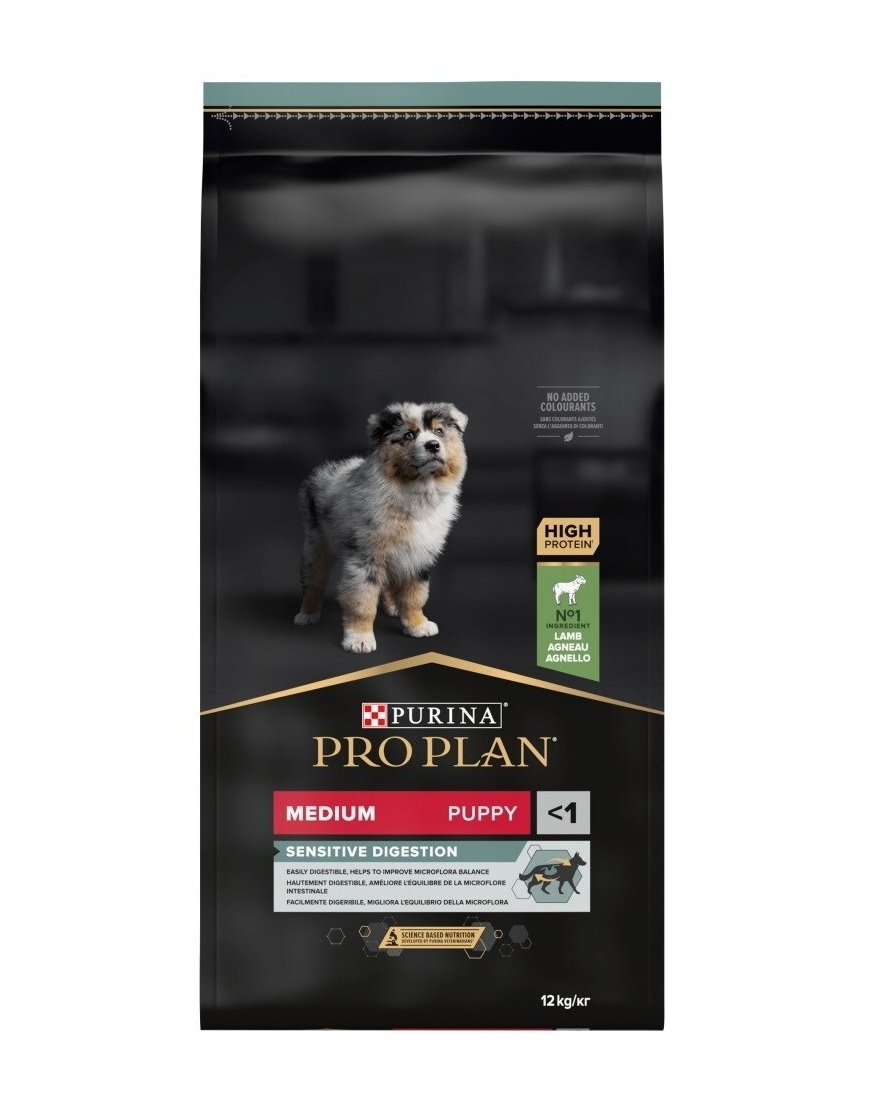 Purina PRO PLAN Medium Puppy Sensitive Digest with OPTIDIGEST®, 12kg