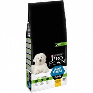 Purina PRO PLAN Large Robust Puppy with OPTISTART®, 12kg. Täissööt robustse kehaehitusega suurt tõugu kutsikatele. Samuti sobilik tiinetele ja imetavatele koertele.