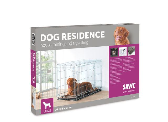 Savic Dog Residence tsingitud metallpuur koertele 91 X 61 X 71 cm