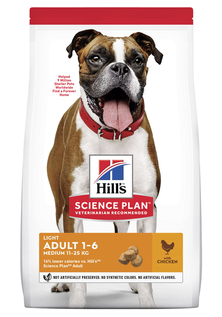 Hill's Science Plan Light Medium Adult Dry Dog Food Chicken 14kg