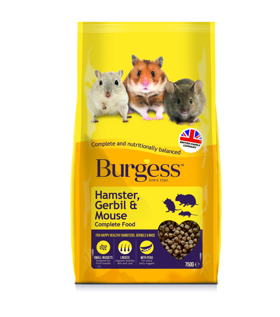 Burgess Excel hamstri, liivahiire ja hiire täissööt 750 g