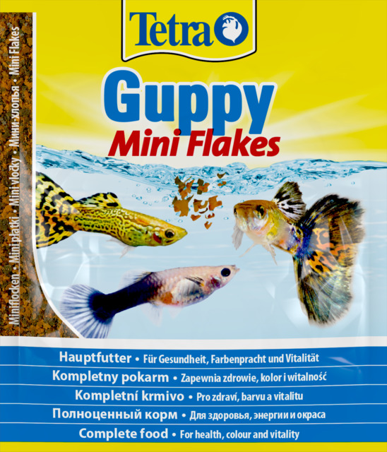 Tetra kalade täissööt Guppy Mini Flakes 12 g