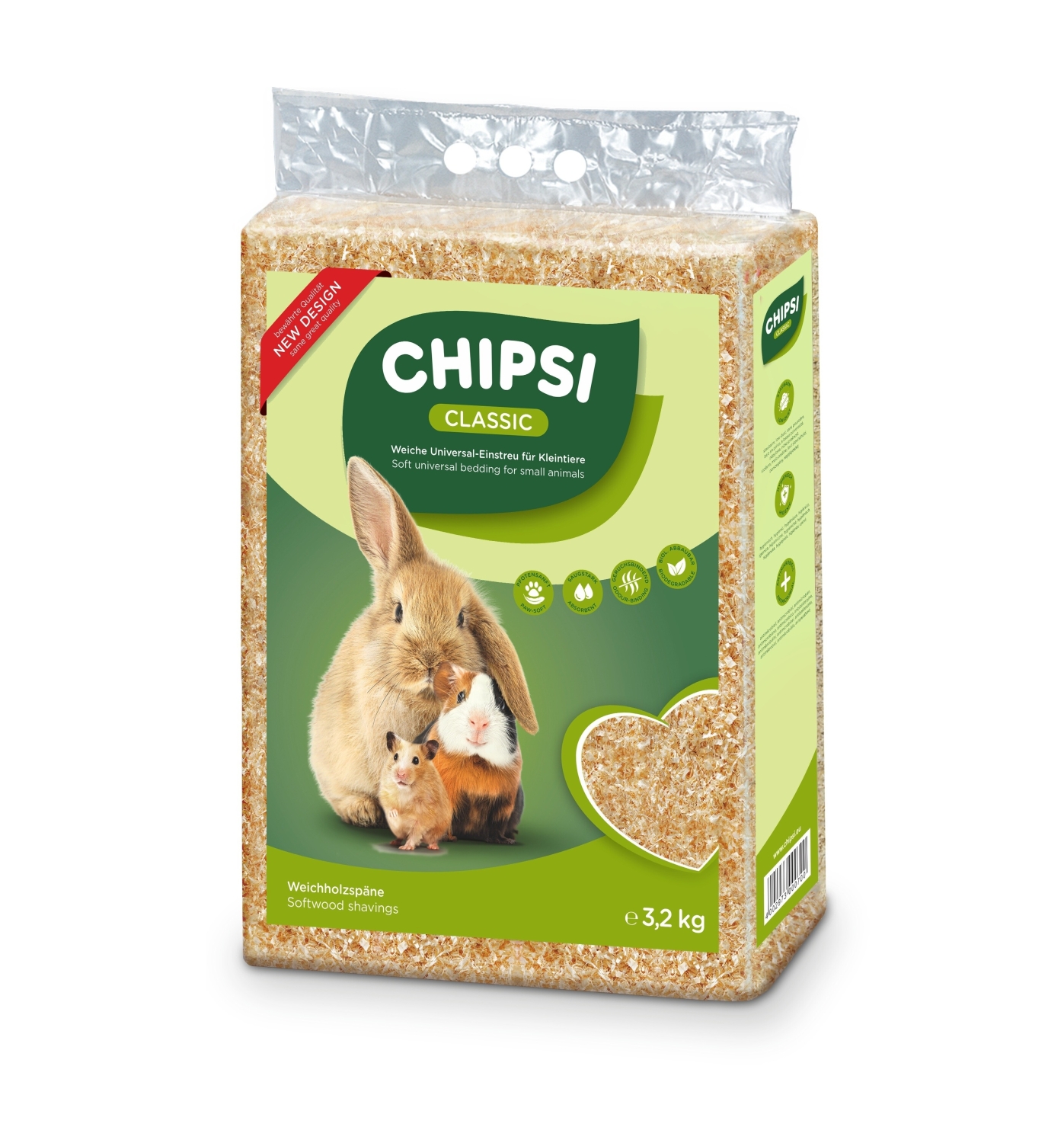 Chipsi Classic saepuru, allapanu 60 L/3, 2 kg