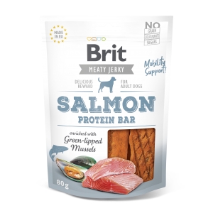 Brit Jerky Salmon Protein Bar Snack närimismaius koertele 80g