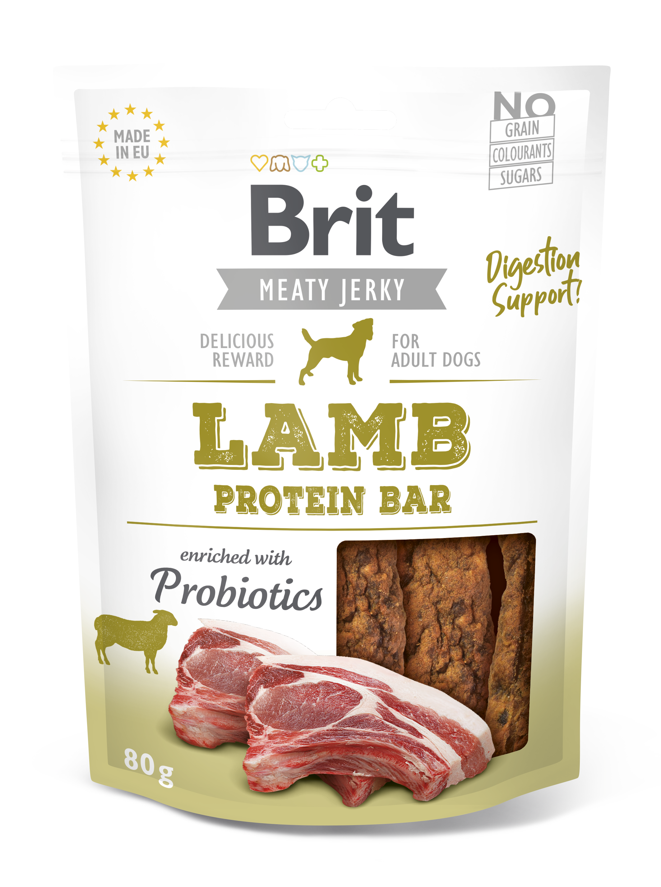 Brit Jerky Lamb Protein Bar Snack närimismaius koertele 80g