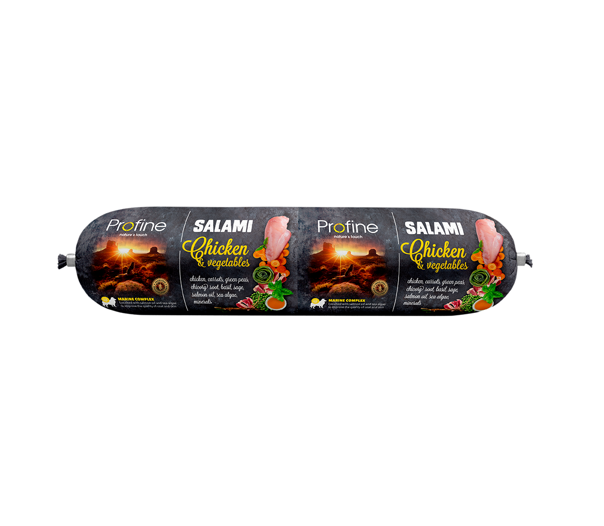 Profine Chicken & Vegetables Salami vorst koertele 800g