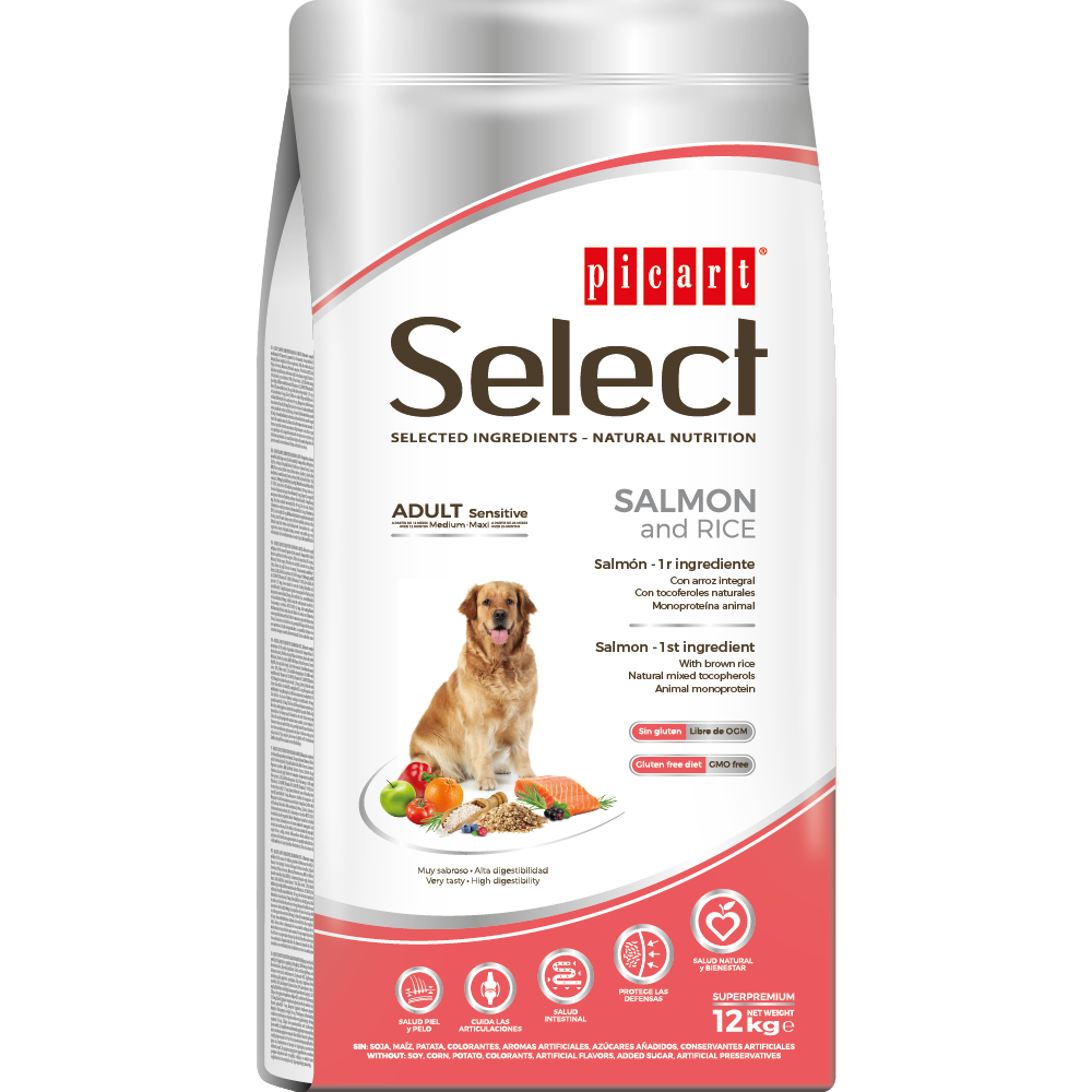 Select Adult Sensitive Salmon and Rice koeratoit 12kg