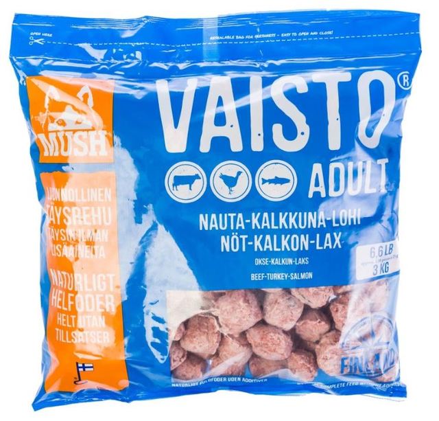 Mush Vaisto koera toortoit veis/kalkun/lõhe 3 kg