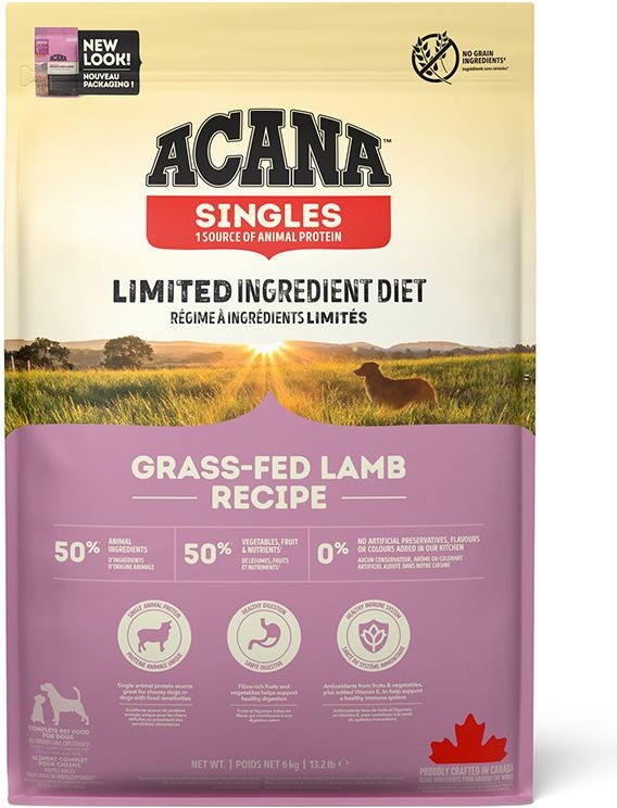 Acana Singles Grass-Fed Lamb Dry Dog Food 6kg