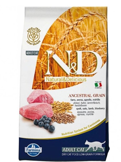 Farmina N&D Ancestral Grain Cat Adult Lamb & Blueberry 1.5kg