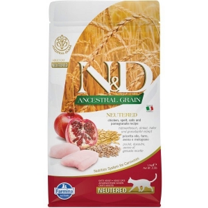 Farmina N&D Ancestral Grain Neutered Cat Adult Chicken & Pomegranate 1.5kg