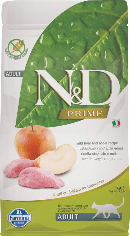 Farmina N&D Prime Adult Cat Boar & Apple 1.5kg