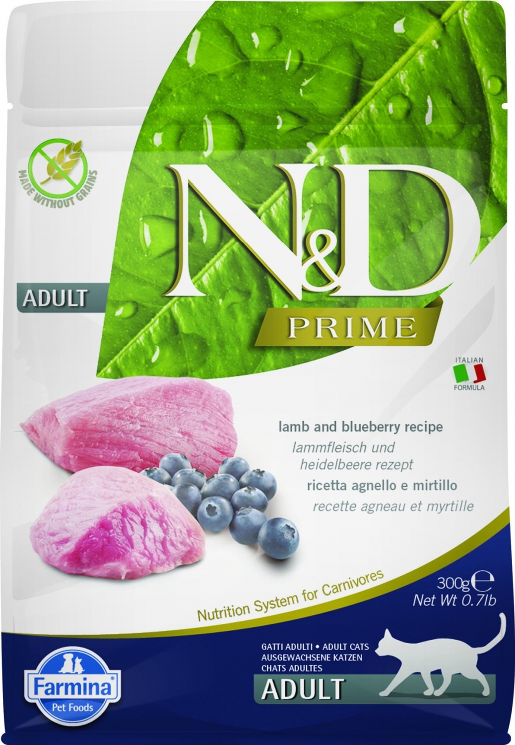 Farmina N&D Prime Cat Adult Lamb & Blueberry 300g