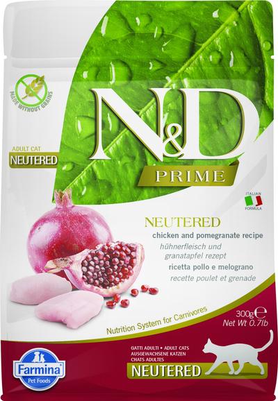 Farmina N&D Prime Neutered Cat Adult Chicken & Pomegranate 300gr