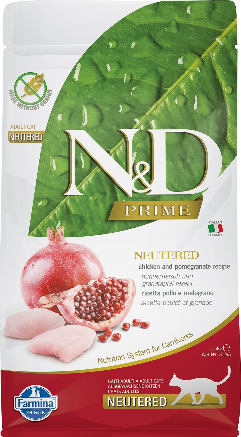 Farmina N&D Prime Neutered Cat Adult Chicken & Pomegranate  1.5kg