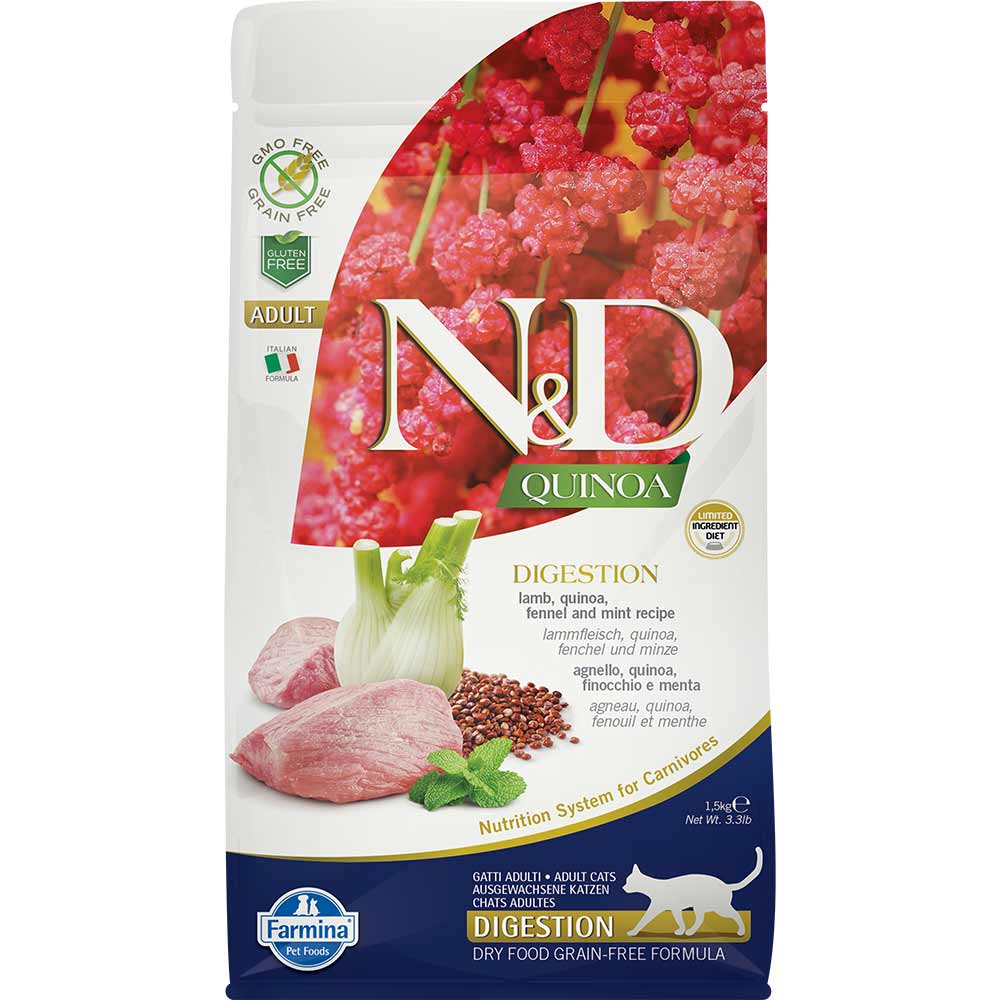 Farmina N&D Quinoa Cat Adult Digestion Lamb 1.5kg