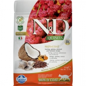 Farmina N&D Quinoa Skin & Coat Cat Adult Herring/Coconut 300gr