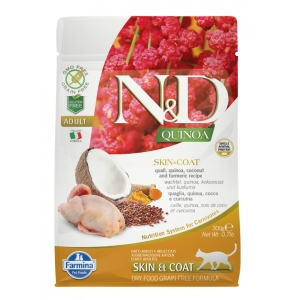 Farmina N&D Quinoa Skin & Coat Cat Adult Quail 300gr