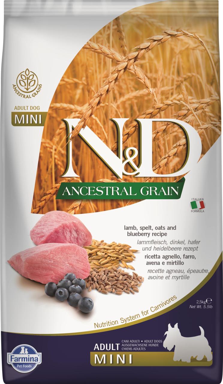 Farmina N&D Ancestral Grain Mini Adult Lamb 2.5kg