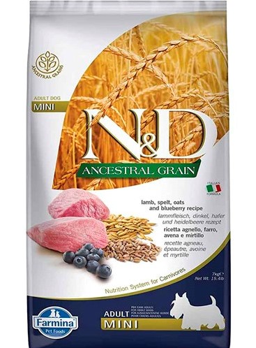 Farmina N&D Ancestral Grain Mini Adult Lamb 7kg