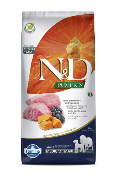 Farmina N&D Pumpkin Medium & Maxi  Adult Lamb 12kg