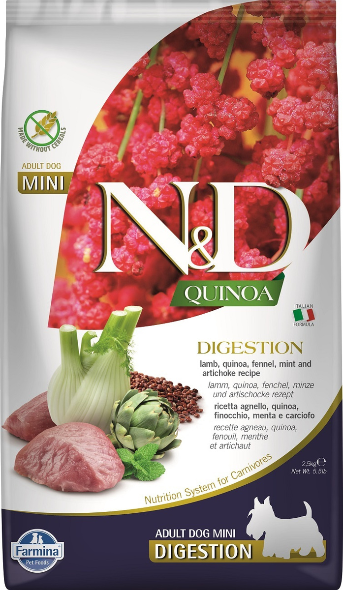 Farmina N&D Quinoa Mini Adult Digestion Lamb 2.5kg